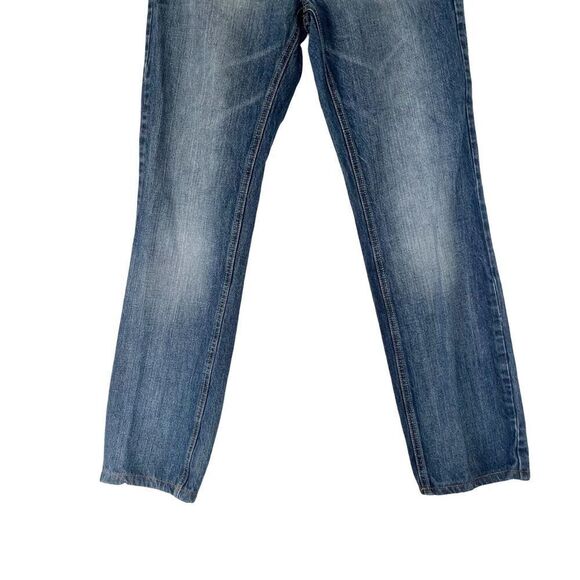 Baseline Dark Wash Medium Rise Straight Leg 100% Cotton Denim Jeans - Picture 3 of 9